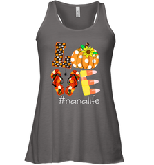 Funny Love Nanalife Pumpkin Flip Flops Nana Life Halloween Women's Racerback Tank Women's Racerback Tank - belovedtshirt