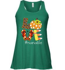 Funny Love Nanalife Pumpkin Flip Flops Nana Life Halloween Women's Racerback Tank Women's Racerback Tank - belovedtshirt