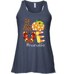 Funny Love Nanalife Pumpkin Flip Flops Nana Life Halloween Women's Racerback Tank Women's Racerback Tank - belovedtshirt