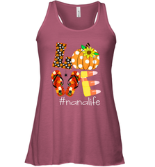 Funny Love Nanalife Pumpkin Flip Flops Nana Life Halloween Women's Racerback Tank Women's Racerback Tank - belovedtshirt