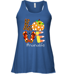 Funny Love Nanalife Pumpkin Flip Flops Nana Life Halloween Women's Racerback Tank Women's Racerback Tank - belovedtshirt