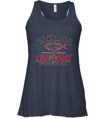 Sundays Are For Jesus and Atlanta Funny Christian Football Women's Racerback Tank Women's Racerback Tank - belovedtshirt