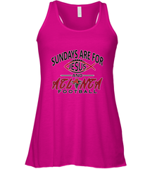 Sundays Are For Jesus and Atlanta Funny Christian Football Women's Racerback Tank Women's Racerback Tank - belovedtshirt