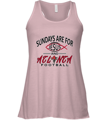 Sundays Are For Jesus and Atlanta Funny Christian Football Women's Racerback Tank Women's Racerback Tank - belovedtshirt