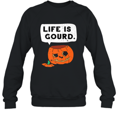 Funny Life Is Gourd Halloween Trick Or Treat Pumpkin Crewneck Sweatshirt
