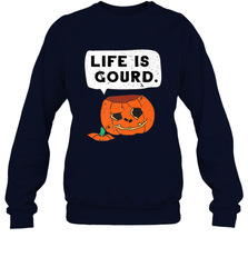Funny Life Is Gourd Halloween Trick Or Treat Pumpkin Crewneck Sweatshirt Crewneck Sweatshirt - belovedtshirt