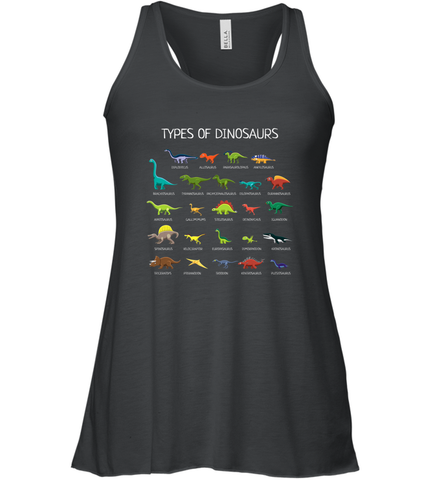 Types Of Dinosaurs Women's Racerback Tank Women's Racerback Tank / Black / XS Women's Racerback Tank - belovedtshirt