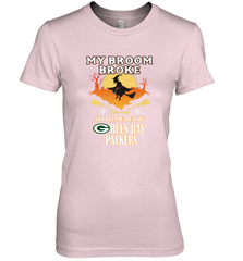 Broom Broke So I Became A Fan of Green Bay Packers  NFL Halloween Costume Women's Premium T-Shirt Women's Premium T-Shirt - belovedtshirt