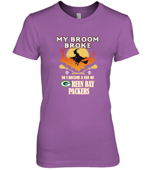 Broom Broke So I Became A Fan of Green Bay Packers  NFL Halloween Costume Women's Premium T-Shirt Women's Premium T-Shirt - belovedtshirt
