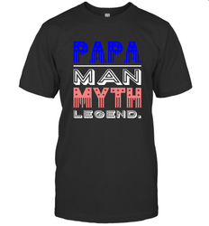 Papa Man Myth Legend Father's Day Dad Veteran Men's T-Shirt