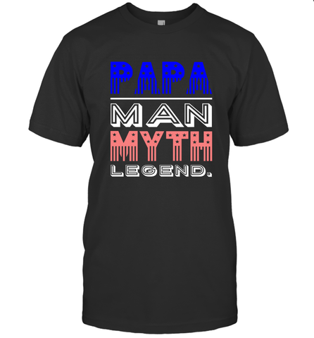 Papa Man Myth Legend Father's Day Dad Veteran Men's T-Shirt Men's T-Shirt / Black / S Men's T-Shirt - belovedtshirt