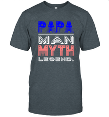 Papa Man Myth Legend Father's Day Dad Veteran Men's T-Shirt Men's T-Shirt - belovedtshirt