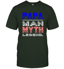 Papa Man Myth Legend Father's Day Dad Veteran Men's T-Shirt Men's T-Shirt - belovedtshirt