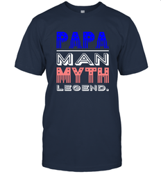 Papa Man Myth Legend Father's Day Dad Veteran Men's T-Shirt