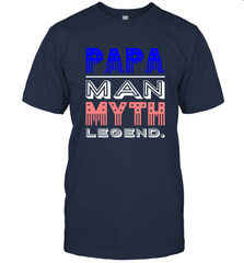 Papa Man Myth Legend Father's Day Dad Veteran Men's T-Shirt Men's T-Shirt - belovedtshirt