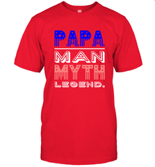 Papa Man Myth Legend Father's Day Dad Veteran Men's T-Shirt Men's T-Shirt - belovedtshirt