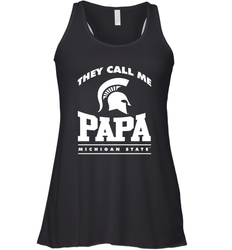 Michigan State Spartans They Call Me Papa Women's Racerback Tank