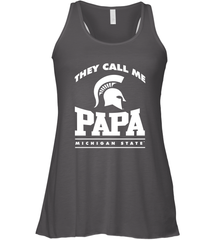 Michigan State Spartans They Call Me Papa Women's Racerback Tank Women's Racerback Tank - belovedtshirt