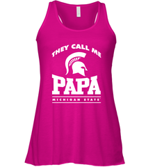 Michigan State Spartans They Call Me Papa Women's Racerback Tank Women's Racerback Tank - belovedtshirt