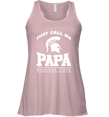 Michigan State Spartans They Call Me Papa Women's Racerback Tank Women's Racerback Tank - belovedtshirt