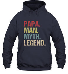 Papa Man Myth Legend Dad Father Hooded Sweatshirt