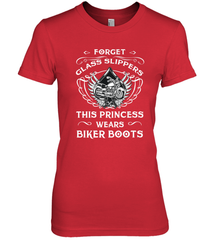 Forget glass slippers this princess wears biker boots Women's Premium T-Shirt Women's Premium T-Shirt - belovedtshirt