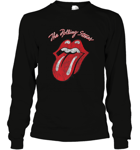 Mens The Rolling Stones Script Tongue Logo Long Sleeve T-Shirt Long Sleeve T-Shirt / Black / S Long Sleeve T-Shirt - belovedtshirt