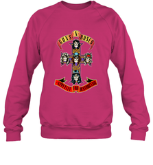 Guns N' Roses Classic Cross Logo Crewneck Sweatshirt Crewneck Sweatshirt - belovedtshirt