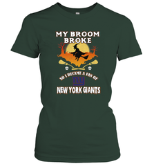 Broom Broke So I Became A Fan of New York Giants  NFL Halloween Costume Women's T-Shirt Women's T-Shirt - belovedtshirt