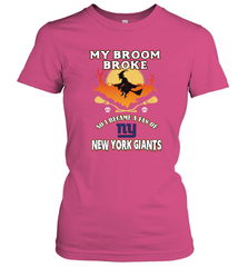 Broom Broke So I Became A Fan of New York Giants  NFL Halloween Costume Women's T-Shirt Women's T-Shirt - belovedtshirt