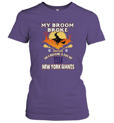 Broom Broke So I Became A Fan of New York Giants  NFL Halloween Costume Women's T-Shirt Women's T-Shirt - belovedtshirt