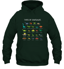Types Of Dinosaurs Hooded Sweatshirt Hooded Sweatshirt - belovedtshirt