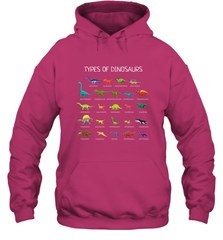 Types Of Dinosaurs Hooded Sweatshirt Hooded Sweatshirt - belovedtshirt