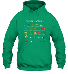 Types Of Dinosaurs Hooded Sweatshirt Hooded Sweatshirt - belovedtshirt