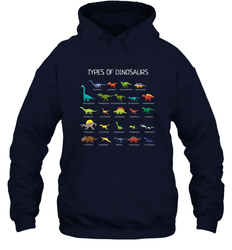 Types Of Dinosaurs Hooded Sweatshirt