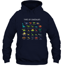 Types Of Dinosaurs Hooded Sweatshirt Hooded Sweatshirt - belovedtshirt