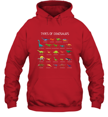 Types Of Dinosaurs Hooded Sweatshirt Hooded Sweatshirt - belovedtshirt