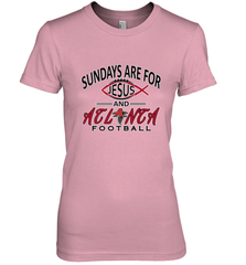 Sundays Are For Jesus and Atlanta Funny Christian Football Women's Premium T-Shirt Women's Premium T-Shirt - belovedtshirt
