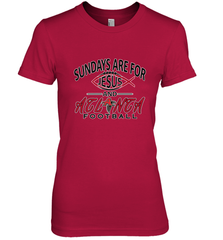 Sundays Are For Jesus and Atlanta Funny Christian Football Women's Premium T-Shirt Women's Premium T-Shirt - belovedtshirt