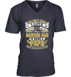 NFL The Only Thing I Love More Than Being A Baltimore Ravens Fan Is Being A Papa Football Men's V-Neck
