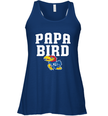 Kansas Jayhawks Papa Bird Women's Racerback Tank Women's Racerback Tank - belovedtshirt