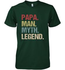 Papa Man Myth Legend Dad Father Men's Premium T-Shirt Men's Premium T-Shirt - belovedtshirt