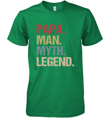 Papa Man Myth Legend Dad Father Men's Premium T-Shirt Men's Premium T-Shirt - belovedtshirt