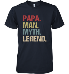 Papa Man Myth Legend Dad Father Men's Premium T-Shirt Men's Premium T-Shirt - belovedtshirt