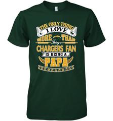 NFL The Only Thing I Love More Than Being A Los Angeles Chargers Fan Is Being A Papa Football Men's Premium T-Shirt Men's Premium T-Shirt - belovedtshirt