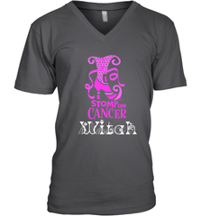 Stomp On Cancer Witch High Heel Breast Cancer Halloween Men's V-Neck Men's V-Neck - belovedtshirt