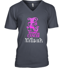 Stomp On Cancer Witch High Heel Breast Cancer Halloween Men's V-Neck Men's V-Neck - belovedtshirt