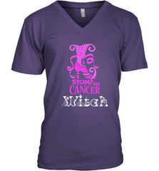Stomp On Cancer Witch High Heel Breast Cancer Halloween Men's V-Neck Men's V-Neck - belovedtshirt