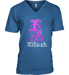 Stomp On Cancer Witch High Heel Breast Cancer Halloween Men's V-Neck Men's V-Neck - belovedtshirt