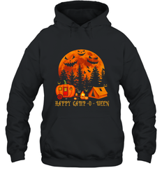 Happy Camp O Ween Funny Camping Halloween Costume Camper RV Hooded Sweatshirt